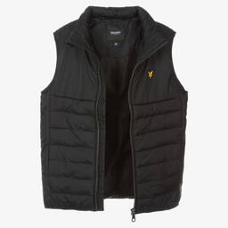Lyle & Scott-Boys Black Padded Gilet | Childrensalon Outlet