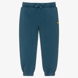 Lyle & Scott-Boys Blue Cotton Logo Joggers | Childrensalon Outlet
