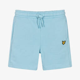 Lyle & Scott-Boys Blue Cotton Logo Shorts | Childrensalon Outlet