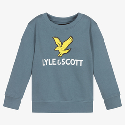 Lyle & Scott-Boys Blue Cotton Sweatshirt | Childrensalon Outlet