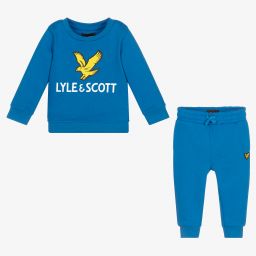 Lyle & Scott-Boys Blue Cotton Tracksuit | Childrensalon Outlet