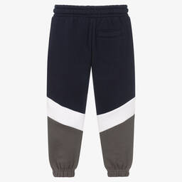 Lyle & Scott-Boys Blue & Grey Cotton Joggers | Childrensalon Outlet