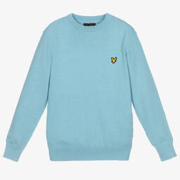 Lyle & Scott-Boys Blue Knitted Sweater | Childrensalon Outlet