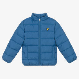 Lyle & Scott-Boys Blue Padded Puffer Jacket | Childrensalon Outlet