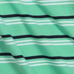Lyle & Scott-Boys Green Striped Cotton Top  | Childrensalon Outlet