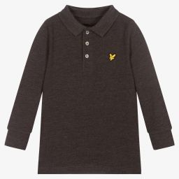 Lyle & Scott-Boys Grey Cotton Polo Shirt | Childrensalon Outlet