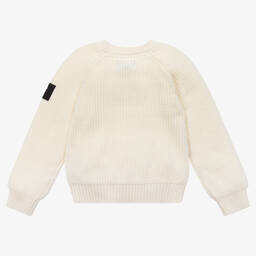 Lyle & Scott-Boys Ivory Cotton Knit Sweater | Childrensalon Outlet