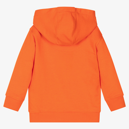Lyle & Scott-Boys Orange Cotton Logo Hoodie | Childrensalon Outlet