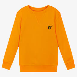 Lyle & Scott-Boys Orange Cotton Sweatshirt | Childrensalon Outlet