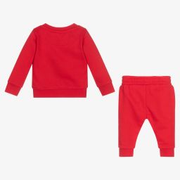 لايل آند سكوت-Boys Red Cotton Tracksuit | Childrensalon Outlet