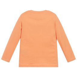Lyle & Scott-Orange Cotton Logo Top | Childrensalon Outlet