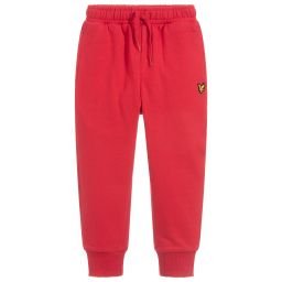 Lyle & Scott-Red Cotton Joggers | Childrensalon Outlet