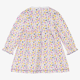 ماغنوليا بيبي-فستان مطرز سموكينغ قطن بيما فوال لون أبيض | Childrensalon Outlet