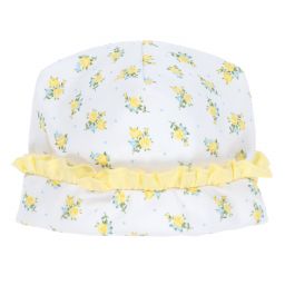 Magnolia Baby-Baby Pima Cotton White Hat | Childrensalon Outlet