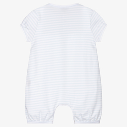 Magnolia Baby-Blue Pima Cotton Baby Shortie | Childrensalon Outlet