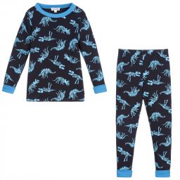 Magnolia Baby-Blue Pima Cotton Pyjamas | Childrensalon Outlet