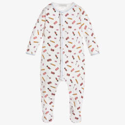 Magnolia Baby-Белый комбинезон из хлопка пима | Childrensalon Outlet