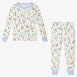 Magnolia Baby-Boys White Pima Cotton Baby Buck Pyjamas | Childrensalon Outlet
