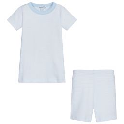 Magnolia Baby-Girls Blue Cotton Pyjamas | Childrensalon Outlet