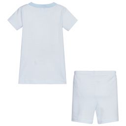 Magnolia Baby-Girls Blue Cotton Pyjamas | Childrensalon Outlet