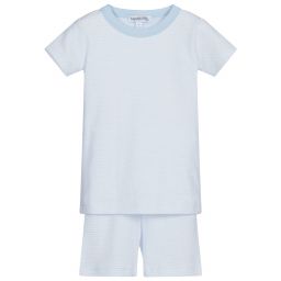 Magnolia Baby-Girls Blue Cotton Pyjamas | Childrensalon Outlet