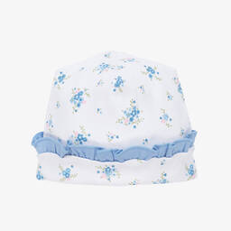 Magnolia Baby-Girls Blue Samantha Floral Hat | Childrensalon Outlet