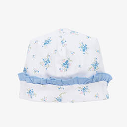 Magnolia Baby-Girls Blue Samantha Floral Hat | Childrensalon Outlet