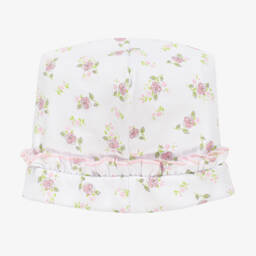Magnolia Baby-Girls Pink Floral Layette Hat | Childrensalon Outlet