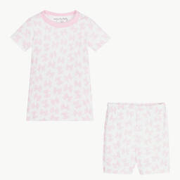 Magnolia Baby-Розовая пижама с бантиками в клетку | Childrensalon Outlet