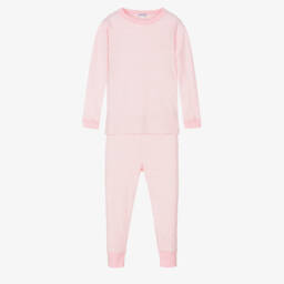 Magnolia Baby-Розовая пижама из хлопка пима в полоску | Childrensalon Outlet