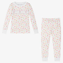 ماغنوليا بيبي-بيجاما قطن بيما لون أبيض للبنات | Childrensalon Outlet