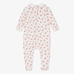 Magnolia Baby-أفرول بيبي غرو قطن بيما لون أبيض للمولودات | Childrensalon Outlet