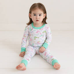 ماغنوليا بيبي-بيجاما بامبو جيرسي لون أبيض للبنات | Childrensalon Outlet