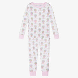 Magnolia Baby-Бело-розовая пижама из хлопка | Childrensalon Outlet