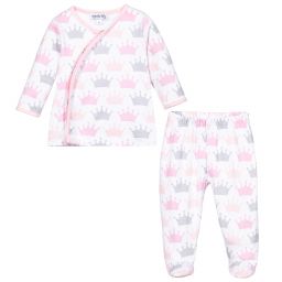 Magnolia Baby-Pima Cotton 2 Piece Babygrow | Childrensalon Outlet