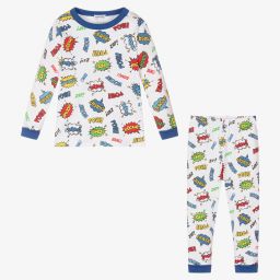 ماغنوليا بيبي-بيجاما قطن بيما لون أبيض للأولاد | Childrensalon Outlet