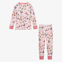 ماغنوليا بيبي-بيجاما قطن بيما لون زهري للبنات | Childrensalon Outlet