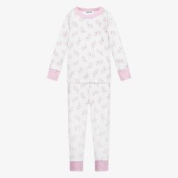 Magnolia Baby-بيجاما قطن بيما لون أبيض للبنات | Childrensalon Outlet