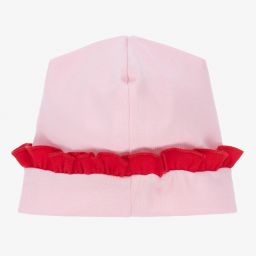 Magnolia Baby-Pink Pima Cotton Heart Hat | Childrensalon Outlet