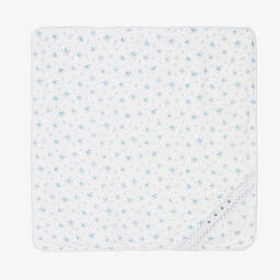Magnolia Baby-Белое одеяло в цветочек (75см) | Childrensalon Outlet