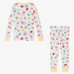 Magnolia Baby-White Jersey Day At The Fair Pyjamas | Childrensalon Outlet