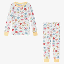 Magnolia Baby-White Jersey Day At The Fair Pyjamas | Childrensalon Outlet
