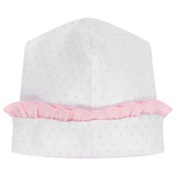 Magnolia Baby-White Pima Cotton Baby Hat | Childrensalon Outlet