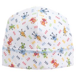 Magnolia Baby-White Pima Cotton Baby Hat | Childrensalon Outlet