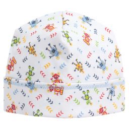 Magnolia Baby-White Pima Cotton Baby Hat | Childrensalon Outlet