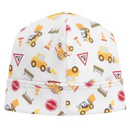 Magnolia Baby-White Pima Cotton Baby Hat | Childrensalon Outlet