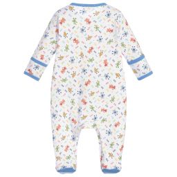 Magnolia Baby-White Pima Cotton Babygrow | Childrensalon Outlet