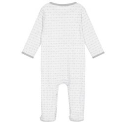 Magnolia Baby-White Pima Cotton Babygrow | Childrensalon Outlet