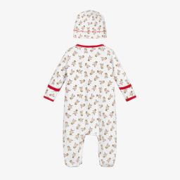 Magnolia Baby-Белый комплект с комбинезоном из хлопка пима | Childrensalon Outlet