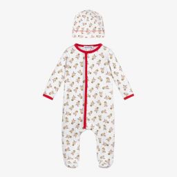Magnolia Baby-Белый комплект с комбинезоном из хлопка пима | Childrensalon Outlet